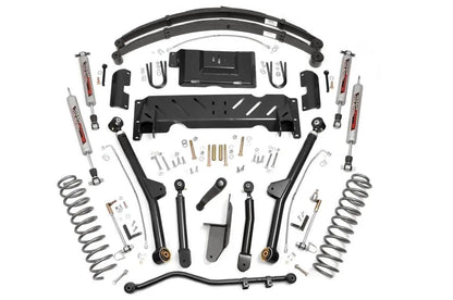 Rough Country 4.5 Inch Lift Kit | Long Arm | RR Leafs | NP242 | Jeep Cherokee XJ 4WD (84-01) by Rough Country