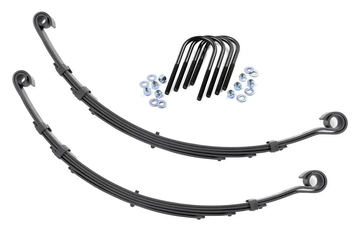 Rough Country Front Leaf Springs | 4" Lift | Pair | Jeep CJ5/CJ7 5 4WD (1976-1983) by Rough Country