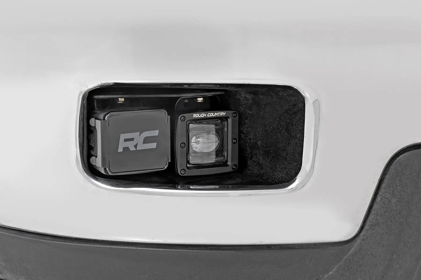 Rough Country 2 Inch Black Series LED Light Pods | SAE Fog | Yellow by Rough Country