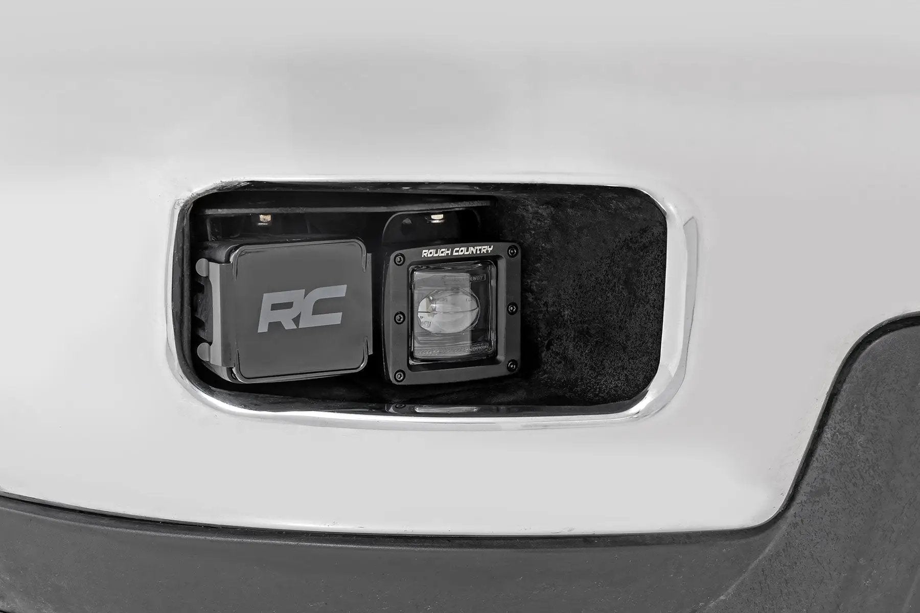 Rough Country 2 Inch Black Series LED Light Pods | SAE Fog | Yellow by Rough Country