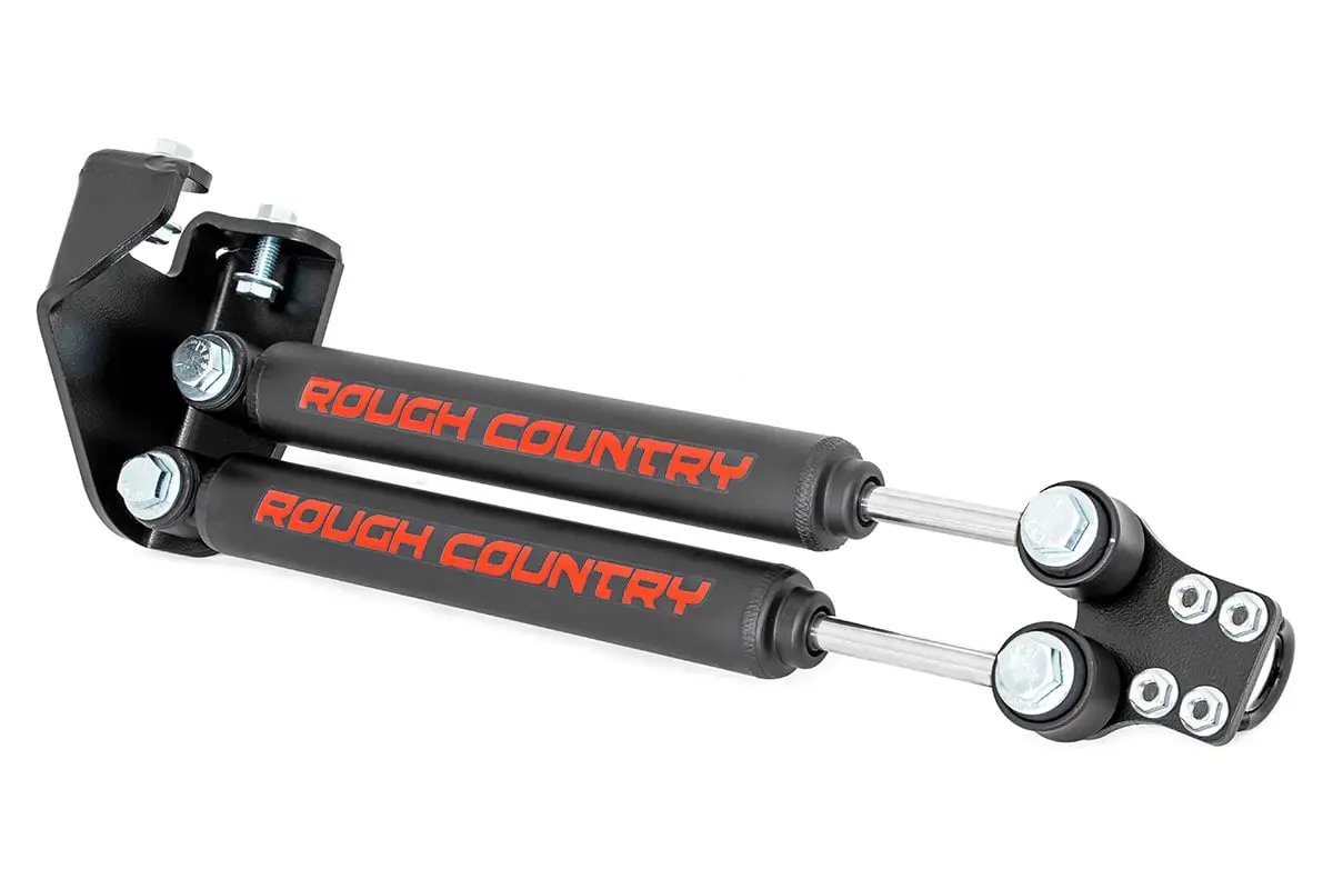 Rough Country Dual Steering Stabilizer | 4-6.5 Inch Lift | Jeep Wrangler YJ 4WD (1987-1995) by Rough Country