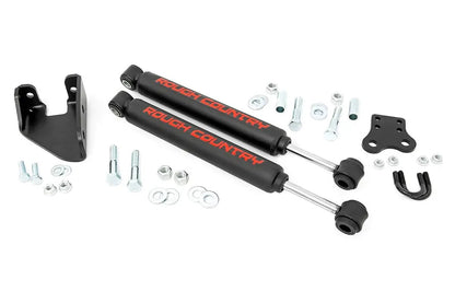 Rough Country Dual Steering Stabilizer | 4-6.5 Inch Lift | Jeep Wrangler YJ 4WD (1987-1995) by Rough Country